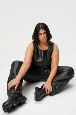 GOOD AMERICAN BETTER THAN LEATHER GOOD '90S UTILITY | BLACK001