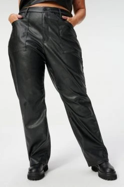 GOOD AMERICAN BETTER THAN LEATHER GOOD '90S UTILITY | BLACK001