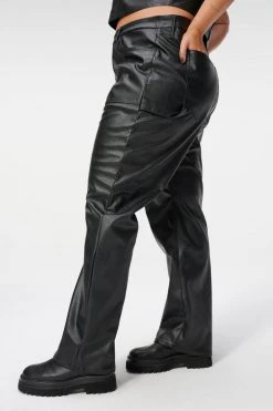 GOOD AMERICAN BETTER THAN LEATHER GOOD '90S UTILITY | BLACK001