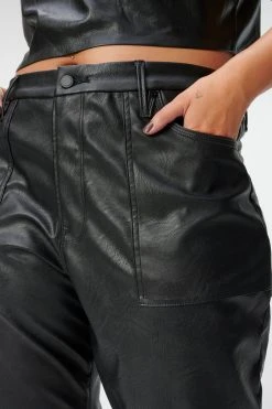 GOOD AMERICAN BETTER THAN LEATHER GOOD '90S UTILITY | BLACK001