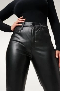 Wholesale 🌟 GOOD AMERICAN BETTER THAN LEATHER GOOD ICON | BLACK001 Pants ✨ 23 GOOD AMERICAN BETTER THAN LEATHER GOOD ICON | BLACK001 Pants