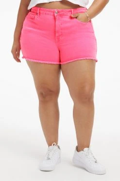 GA-SALE High Waisted GOOD '90S SHORTS | HAWAIIAN PINK001