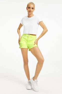 GA-SALE High Waisted GOOD '90S SHORTS | KEY LIME001
