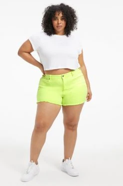 GA-SALE High Waisted GOOD '90S SHORTS | KEY LIME001