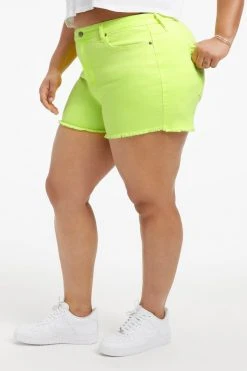 GA-SALE High Waisted GOOD '90S SHORTS | KEY LIME001