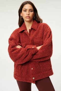 GA-SALE Tops GOOD OVERSIZED SHERPA TRUCKER | BRICK001