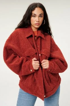 GA-SALE Tops GOOD OVERSIZED SHERPA TRUCKER | BRICK001