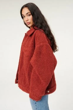 GA-SALE Tops GOOD OVERSIZED SHERPA TRUCKER | BRICK001