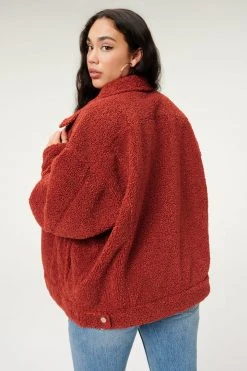 GA-SALE Tops GOOD OVERSIZED SHERPA TRUCKER | BRICK001