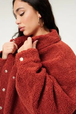 GA-SALE Tops GOOD OVERSIZED SHERPA TRUCKER | BRICK001