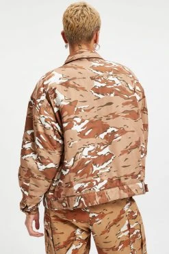 Deals 🎁 GA-SALE DESERT OVERSIZED JACKET | PECAN CAM0 002 Tops ⌛ 24 GA-SALE DESERT OVERSIZED JACKET | PECAN CAM0 002 Tops