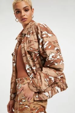 Deals 🎁 GA-SALE DESERT OVERSIZED JACKET | PECAN CAM0 002 Tops ⌛ 21 GA-SALE DESERT OVERSIZED JACKET | PECAN CAM0 002 Tops