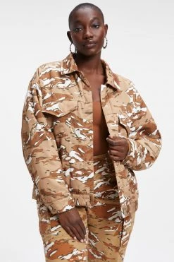 Deals 🎁 GA-SALE DESERT OVERSIZED JACKET | PECAN CAM0 002 Tops ⌛ 25 GA-SALE DESERT OVERSIZED JACKET | PECAN CAM0 002 Tops