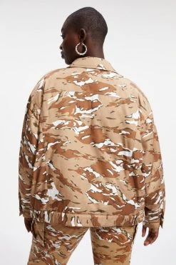 Deals 🎁 GA-SALE DESERT OVERSIZED JACKET | PECAN CAM0 002 Tops ⌛ 28 GA-SALE DESERT OVERSIZED JACKET | PECAN CAM0 002 Tops