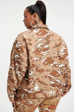 Deals 🎁 GA-SALE DESERT OVERSIZED JACKET | PECAN CAM0 002 Tops ⌛ 19 GA-SALE DESERT OVERSIZED JACKET | PECAN CAM0 002 Tops