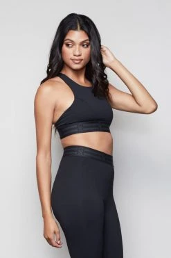 GOOD AMERICAN THE CROSSBACK ICON BRA | BLACK001 Terry Essentials