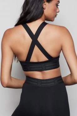 GOOD AMERICAN THE CROSSBACK ICON BRA | BLACK001 Terry Essentials
