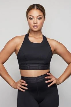 GOOD AMERICAN THE CROSSBACK ICON BRA | BLACK001 Terry Essentials