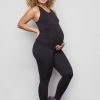 GOOD AMERICAN Brand New Denim THE GOOD MAMA SEAMLESS LEGGING | BLACK001