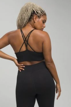 GOOD AMERICAN SEAMLESS RIBBED BRA | BLACK001 Best Sellers