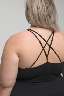 GOOD AMERICAN SEAMLESS RIBBED BRA | BLACK001 Best Sellers