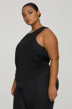 GA-SALE SLINKY HIGH LOW TANK | BLACK001 Active Essentials