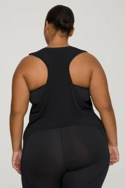 GA-SALE SLINKY HIGH LOW TANK | BLACK001 Active Essentials