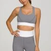 GOOD AMERICAN ACTIVE ESSENTIAL ICON BRA | HEATHER GREY001 Terry Essentials