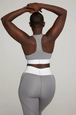 GOOD AMERICAN ACTIVE ESSENTIAL ICON BRA | HEATHER GREY001 Terry Essentials