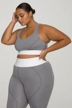 GOOD AMERICAN ACTIVE ESSENTIAL ICON BRA | HEATHER GREY001 Terry Essentials