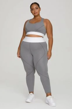 GOOD AMERICAN ACTIVE ESSENTIAL ICON BRA | HEATHER GREY001 Terry Essentials