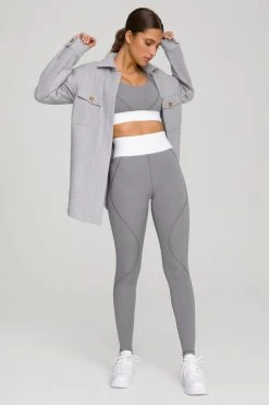 GOOD AMERICAN ACTIVE ESSENTIAL ICON LEGGING | HEATHER GREY001 Leggings & Pants