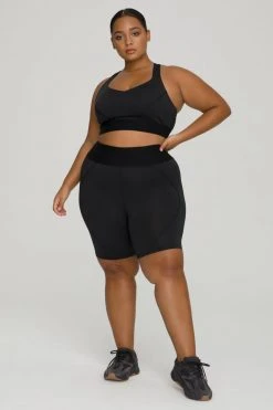 GOOD AMERICAN Terry Essentials ACTIVE ESSENTIAL BIKE SHORT | BLACK001