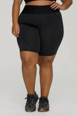 GOOD AMERICAN Terry Essentials ACTIVE ESSENTIAL BIKE SHORT | BLACK001