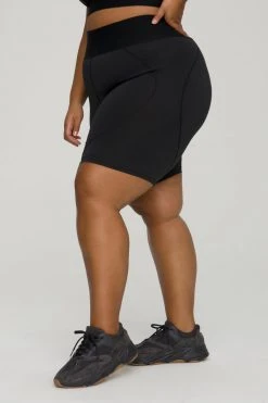 GOOD AMERICAN Terry Essentials ACTIVE ESSENTIAL BIKE SHORT | BLACK001