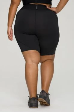 GOOD AMERICAN Terry Essentials ACTIVE ESSENTIAL BIKE SHORT | BLACK001
