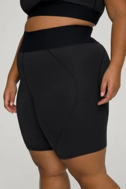 GOOD AMERICAN Terry Essentials ACTIVE ESSENTIAL BIKE SHORT | BLACK001