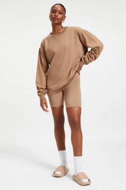 GOOD AMERICAN Bike Shorts ESSENTIAL BIKE SHORT | PUTTY001