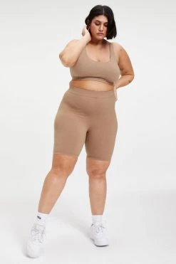 GOOD AMERICAN Bike Shorts ESSENTIAL BIKE SHORT | PUTTY001