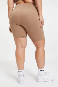 GOOD AMERICAN Bike Shorts ESSENTIAL BIKE SHORT | PUTTY001