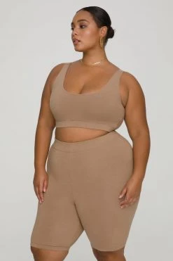 GOOD AMERICAN Bras ESSENTIAL SCOOP BRA | PUTTY001