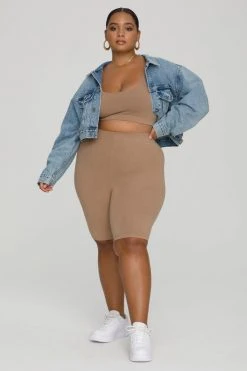 GOOD AMERICAN Bras ESSENTIAL SCOOP BRA | PUTTY001