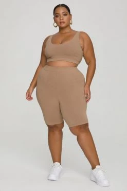 GOOD AMERICAN Bras ESSENTIAL SCOOP BRA | PUTTY001