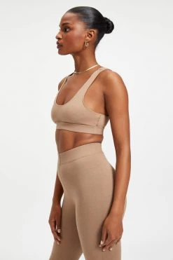 GOOD AMERICAN Bras ESSENTIAL SCOOP BRA | PUTTY001