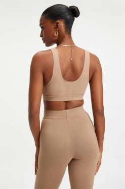 GOOD AMERICAN Bras ESSENTIAL SCOOP BRA | PUTTY001