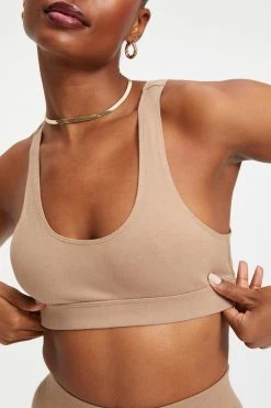 GOOD AMERICAN Bras ESSENTIAL SCOOP BRA | PUTTY001