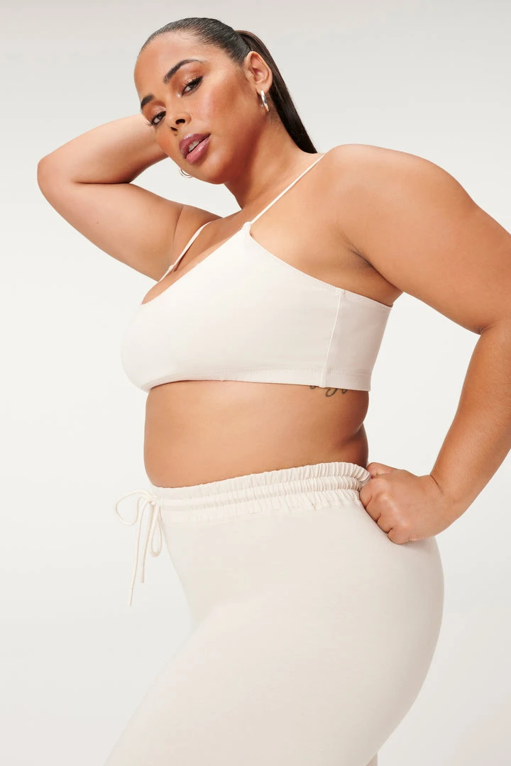 Deals 💯 GOOD AMERICAN ESSENTIAL COTTON LOUNGE BRA | BONE001 Bras ⭐ 7 GOOD AMERICAN ESSENTIAL COTTON LOUNGE BRA | BONE001 Bras