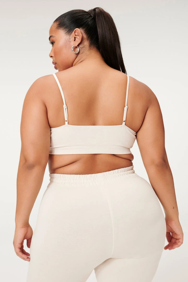 Deals 💯 GOOD AMERICAN ESSENTIAL COTTON LOUNGE BRA | BONE001 Bras ⭐ 6 GOOD AMERICAN ESSENTIAL COTTON LOUNGE BRA | BONE001 Bras