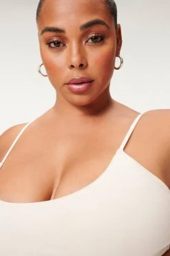 Deals 💯 GOOD AMERICAN ESSENTIAL COTTON LOUNGE BRA | BONE001 Bras ⭐ 22 GOOD AMERICAN ESSENTIAL COTTON LOUNGE BRA | BONE001 Bras