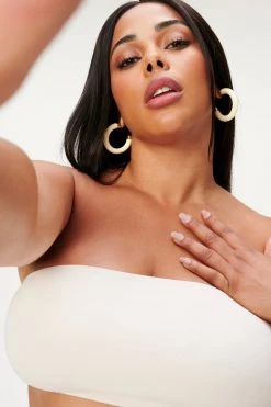 GOOD AMERICAN Tees & Tops ESSENTIAL BANDEAU | BONE001